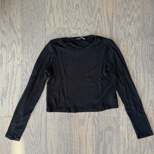 Reformation Ribbed Long Sleeve Top